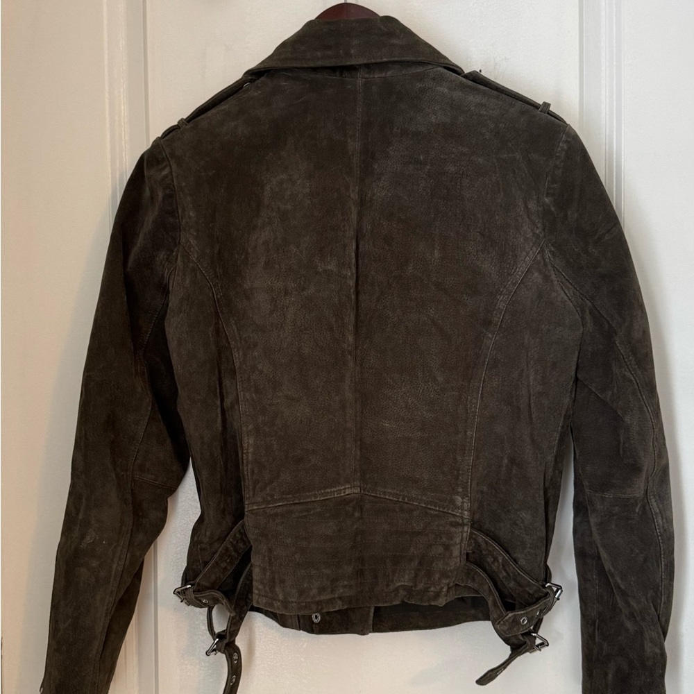 Bcbgeneration Green Leather Jacket With Biker Sty… - image 2